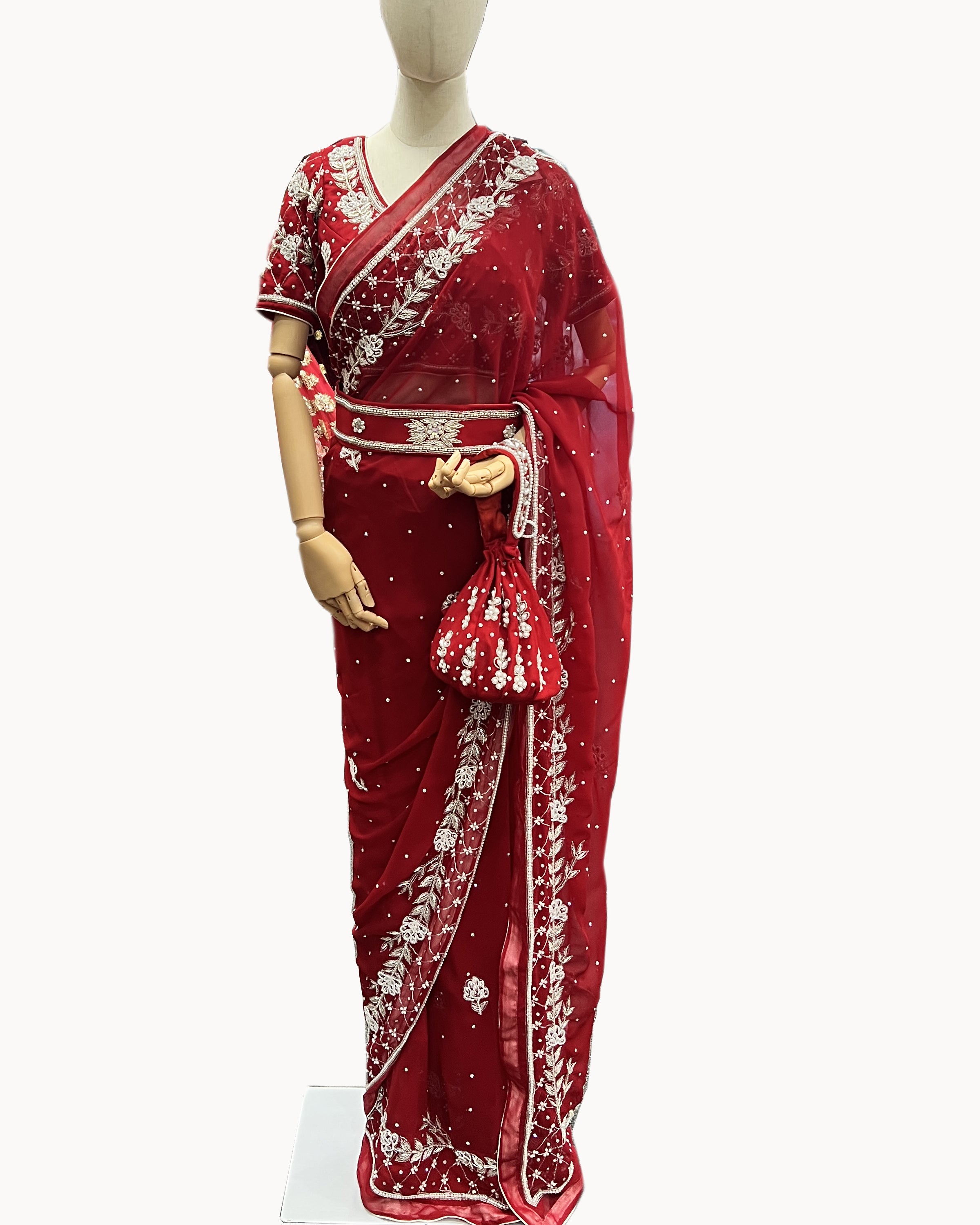 Bridal Hand Work Saree Set
